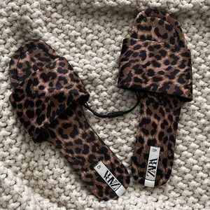Zara brown leopard Sandals